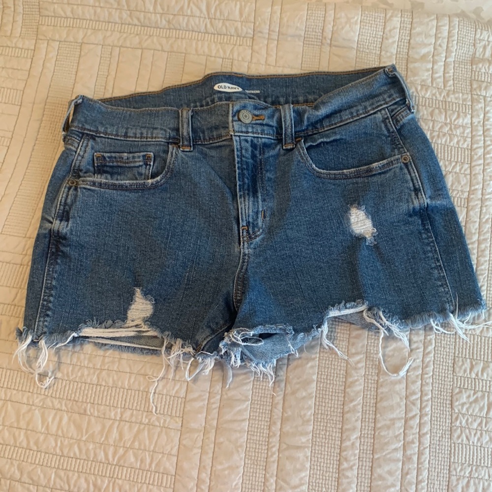 Cutoff Denim Blue Jean Shorts